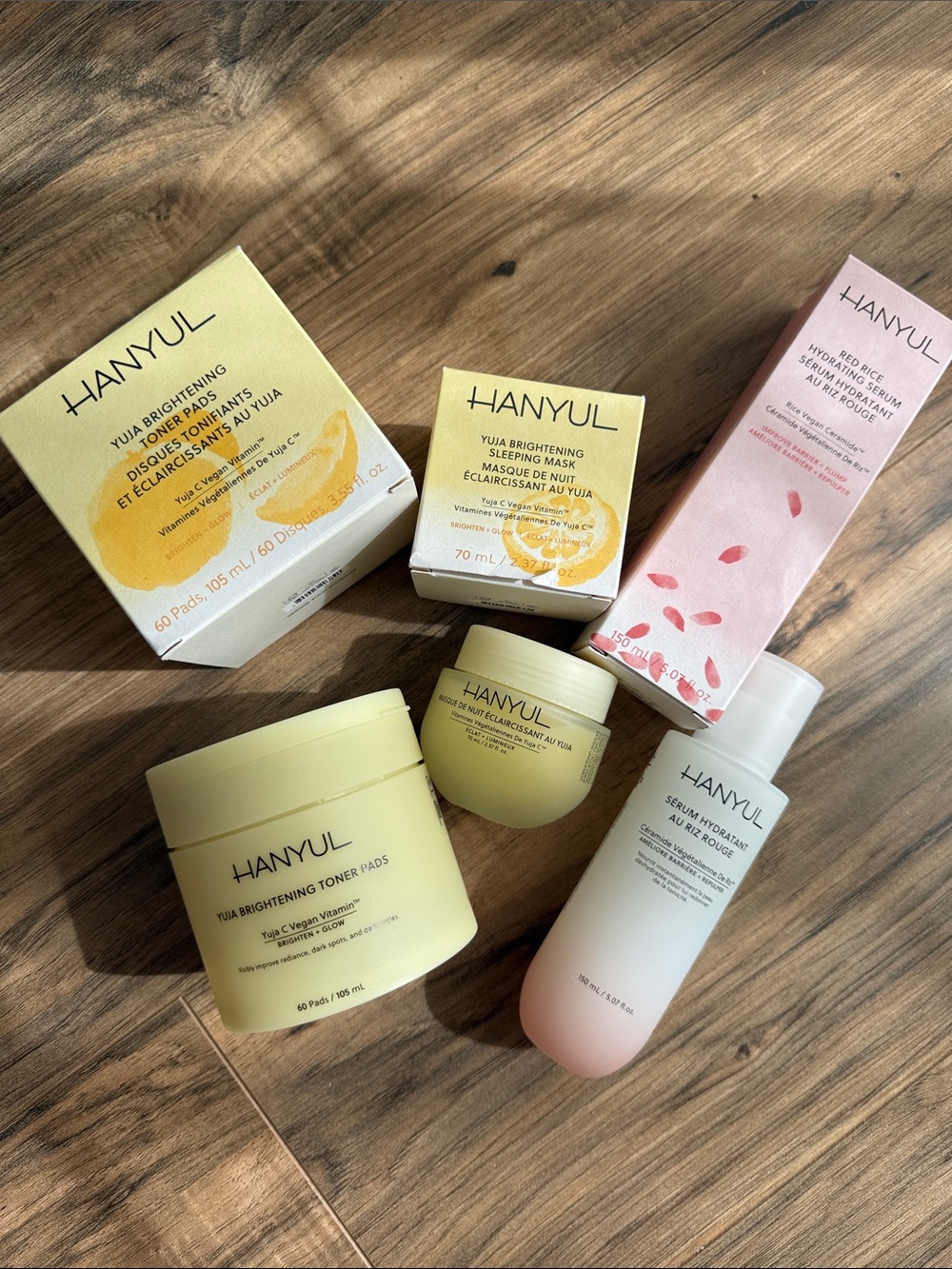 Hanyul Brightening Skincare Set - Yellow & Pink Packaging